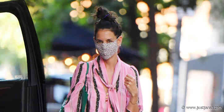 Katie Holmes Is Pretty in Pink While Stepping Out in New York City
