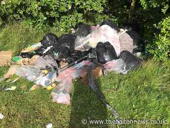 Disgrace as fly-tippers dump waste near Farnworth Cemetery