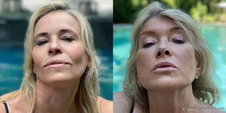 Chelsea Handler Recreates Martha Stewart Pool Selfie & Martha Responds!