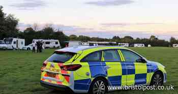 Travellers set up camp on school playing fields