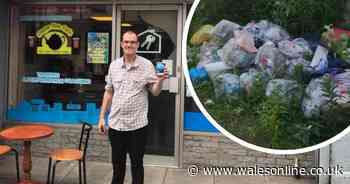 Beds and tyres found as group picks 120 bags of litter from river