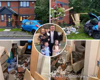 Family devastated after car ploughs into side of house narrowly missing 2-year-old child