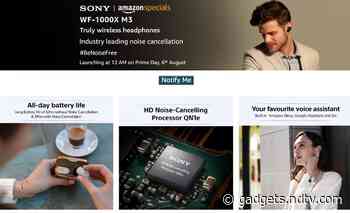 Sony WF-1000XM3 TWS EarBuds With Noise Cancellation Support Launching in India on August 6