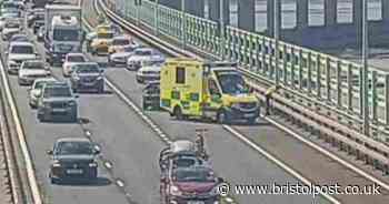 Crash on M4 bridge sparks major delays - updates