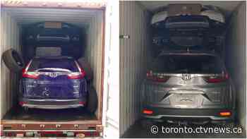 Nearly a dozen arrested after more than 50 stolen vehicles bound for Africa are recovered