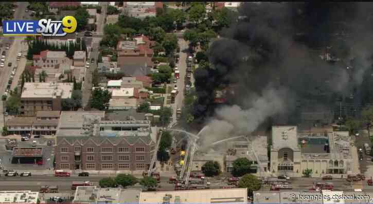 Fire Crews Battle Greater Alarm Blaze At Pico-Robertson Commercial Structure; 1 Firefighter Taken To Hospital