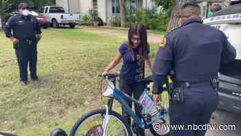 Dallas Police Officers Deliver Bike to 11-Year-Old Girl