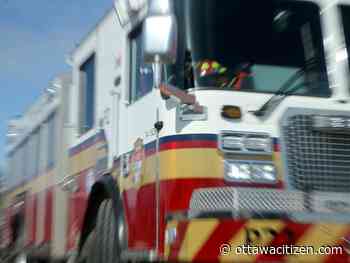 Firefighters extricate patient in Cumberland rollover crash
