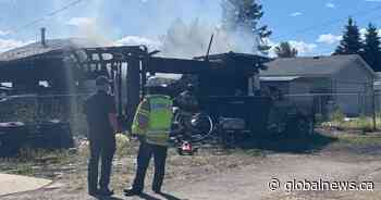 Fire destroys west Edmonton garage Saturday