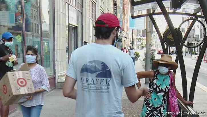Pittsburgh Volunteers Distribute Free Face Masks To Public Transit Riders