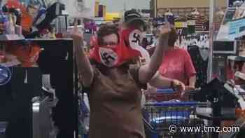 Angry Confrontation Over Couple Wearing Swastika Masks at Walmart