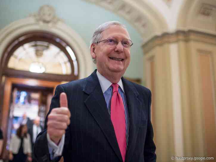 Jobless people would be better off with a second stimulus check than with the payroll tax cut that Trump is championing: McConnell