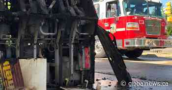 Saskatoon firefighters extinguish gas station fire