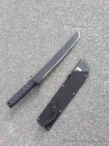 Huge knife seized by police in Selby