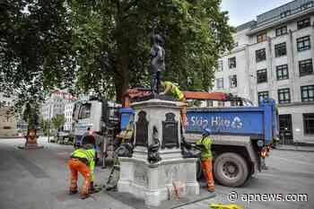 Black UK protester statue removed from pedestal in Bristol - The Associated Press