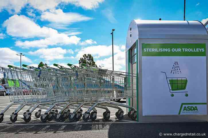 Asda rolls out high-tech trolley cleaning machine which can kill 99.9% of bacteria in 15 seconds