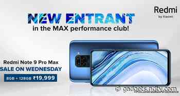Redmi Note 9 Pro Max 8GB RAM Variant to Go on Its First Sale in India on July 29: Price, Specifications
