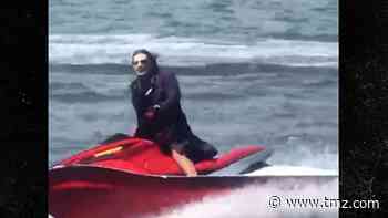 Man Dressed as Joker Jet Skis on East River in New York