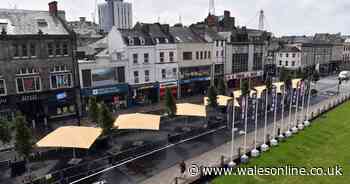 Images show Cardiff's Al Fresco style dining area in Castle Street
