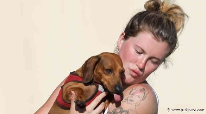 Ireland Baldwin Hits the Beach with Her Dog!