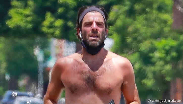 Zachary Quinto Goes Shirtless for a Run in L.A.