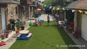 Toronto neighbours transform parking alley into backyard oasis - CTV News