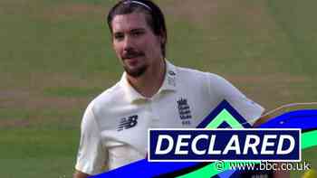 England v West Indies: Rory Burns is caught for 90 as England declare