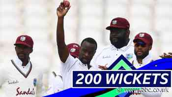 England v West Indies: Kemar Roach bowls Chris Woakes to reach 200 Test wickets