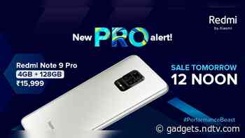 Redmi Note 9 Pro 4GB RAM, 128GB Storage Variant Went on First Sale via Amazon, Mi.com: Price, Specifications