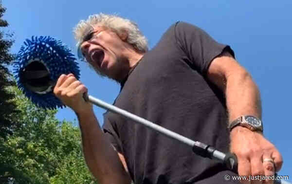 Jon Bon Jovi Sings to Wine Bottles in His Backyard for New TikTok Challenge!