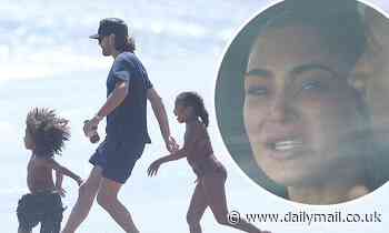 Scott Disick enjoys day at beach with daughter Penelope, 8, niece North, 7, and nephew Saint, 4 - Daily Mail