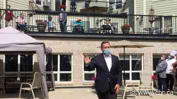 Families frustrated after premier's stop at care home appeared to block visitors from seeing loved ones