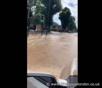Thames Water on scene as burst water pipe floods Eltham