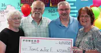 Friends keep promise from nearly 30 years ago, split $22 million jackpot