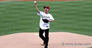 See Dr. Fauci throw a wild first pitch at Washington Nationals' season opener