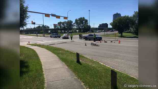 Cyclist in life-threatening condition after collision