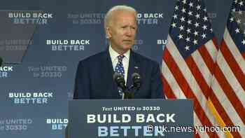 Biden: Trump determined to stoke division and chaos