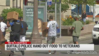 Buffalo Police hand out food to Veterans