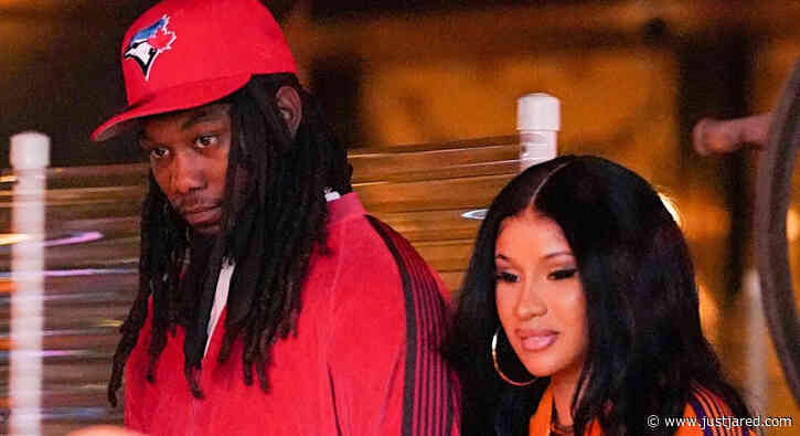 Cardi B & Offset Sport Coordinating Tracksuits for Date Night in Santa Monica