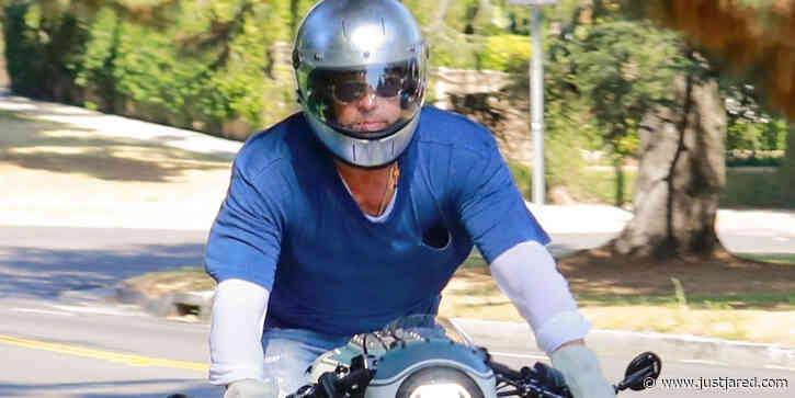 Brad Pitt Heads to Visit Angelina Jolie & Kids on His Motorcycle