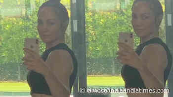 Jennifer Lopez shares her glowing birthday workout picture