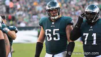 Eagles OT Johnson tests positive, placed on list