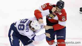 Panthers' Brian Boyle, Lightning's Mikhail Sergachev involved in first fight of NHL's return to play