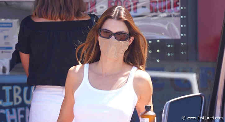 Kendall Jenner Looks Cute in Red Checkered Pants While Out in Malibu