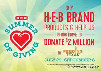 H-E-B plans to provide $2M - 20 million meals - to Texas food banks with 'Summer of Giving'