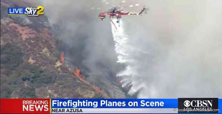 Dam Fire Erupts In Angeles National Forest Area North Of Azusa