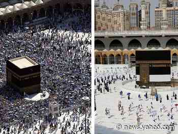 Millions of people undertake the Hajj every year. These photos show how different the yearly Muslim pilgrimage is this year because of the pandemic.