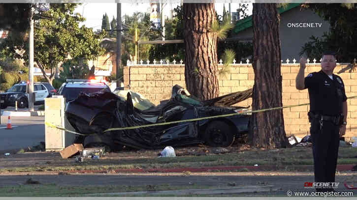 Car pursued by deputies crashes in Garden Grove; 2 killed, 1 seriously injured