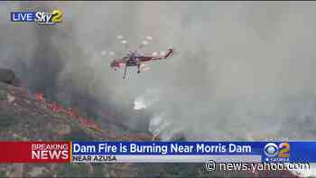 Brush Fire Burning Near Morris Dam In Angeles National Forest - Yahoo News