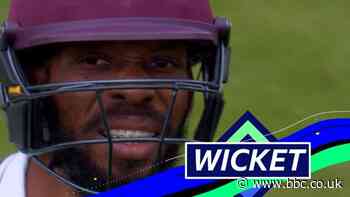 England v West Indies: Dom Bess runs out Roston Chase